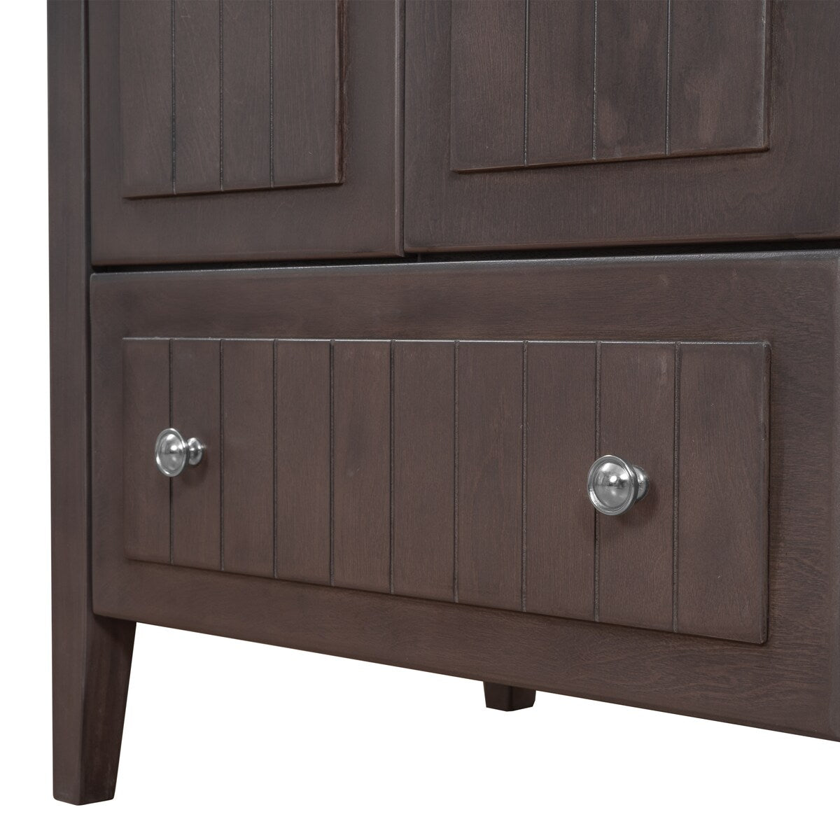 Rustic Brown 36" Solid Wood Bathroom Vanity Cabinet with Sink Doors,Drawers