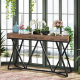 Rustic Console Table, 55 Inch Sofa Table Entryway Table