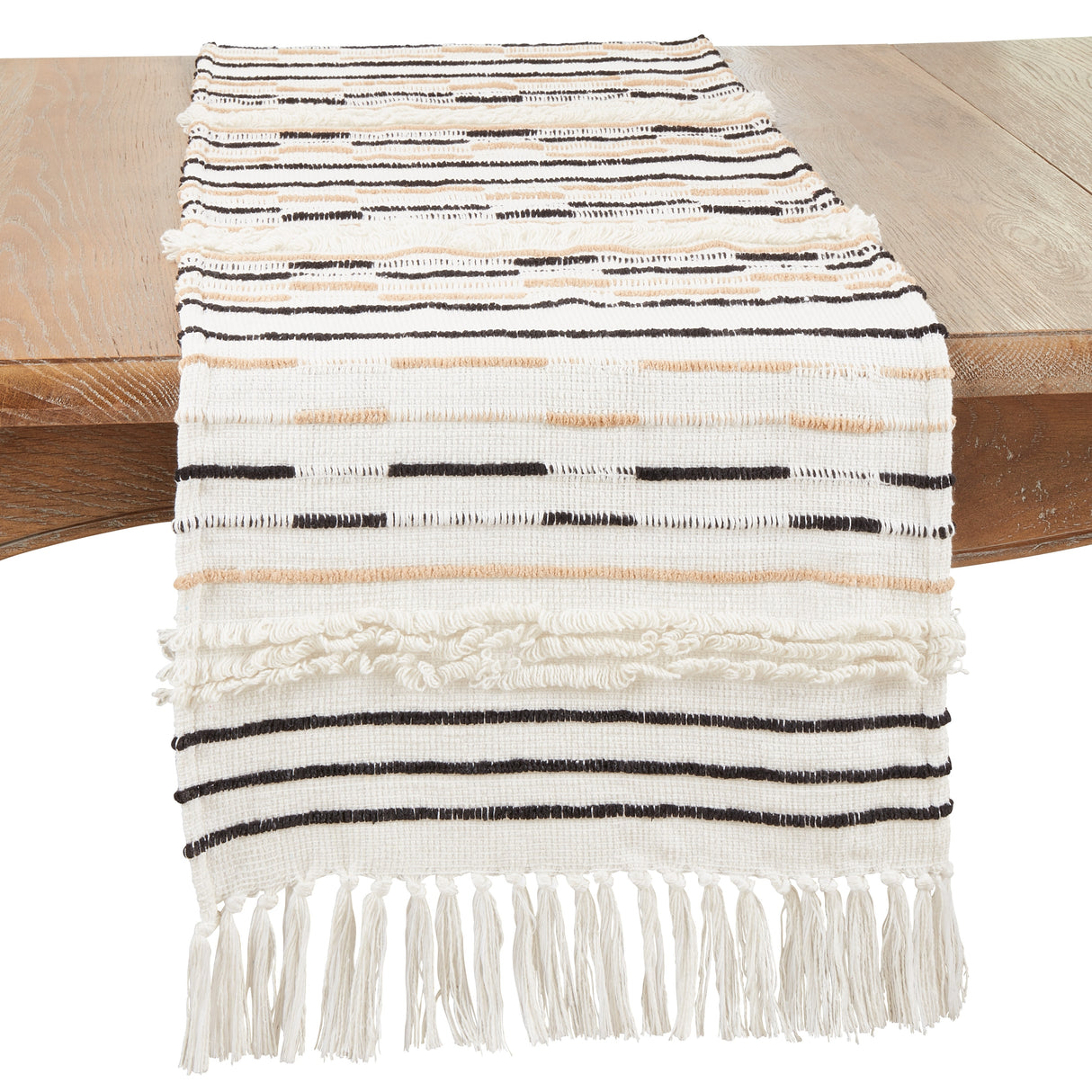 Rustic Cord Table Runner with Fringe - 16"x72"