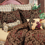 Rustic Damask Full/Queen Quilt 100% Cotton Lightweight Machine Washable Reversible Bedspread Coverlet