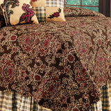 Rustic Damask Full/Queen Quilt 100% Cotton Lightweight Machine Washable Reversible Bedspread Coverlet