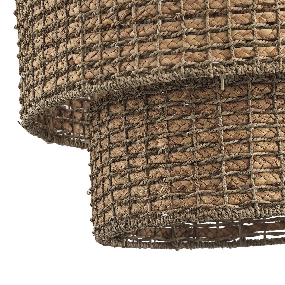 Rustic Farmhouse 4-Light Unique Hand Woven Pendant Light Fixture