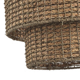 Rustic Farmhouse 4-Light Unique Hand Woven Pendant Light Fixture