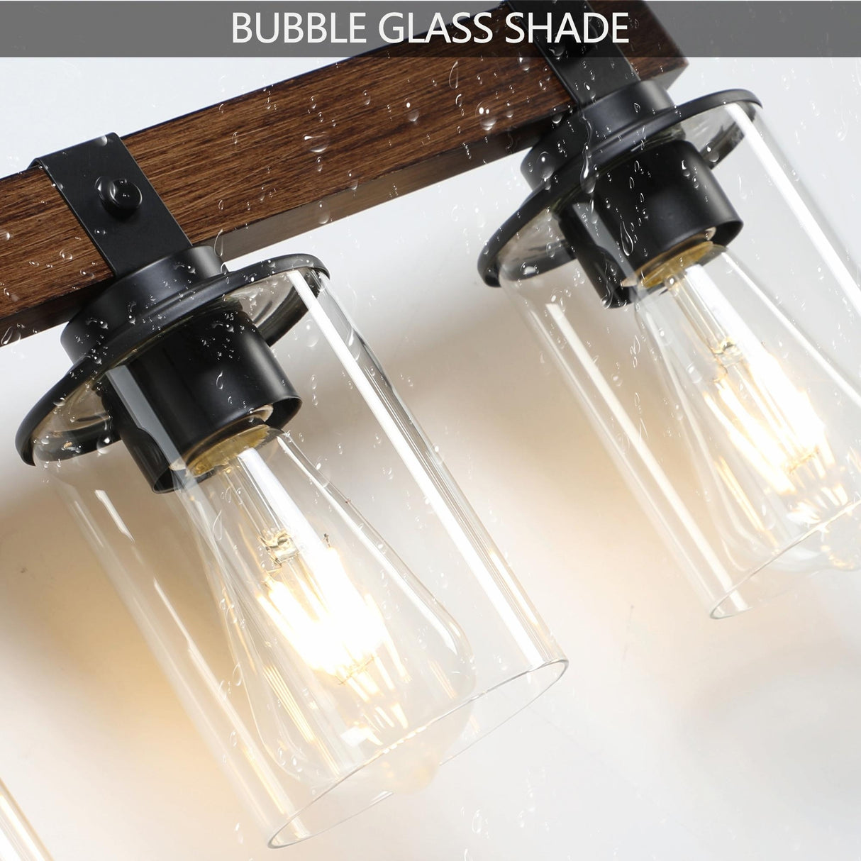Rustic Farmhouse Bathroom Vanity Light Fixture with 3/4/5/6 Lights