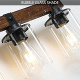 Rustic Farmhouse Bathroom Vanity Light Fixture with 3/4/5/6 Lights