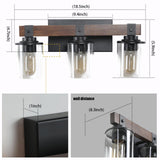 Rustic Farmhouse Bathroom Vanity Light Fixture with 3/4/5/6 Lights
