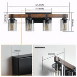 Rustic Farmhouse Bathroom Vanity Light Fixture with 3/4/5/6 Lights