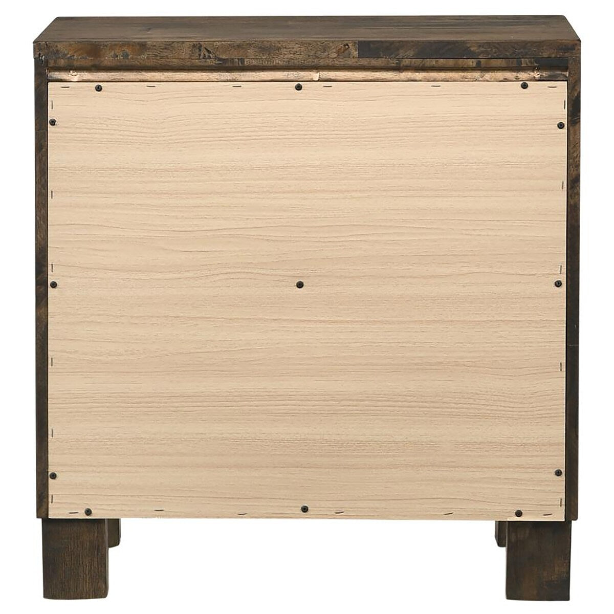 Wood 2-drawer Nightstand Rustic Golden Brown