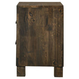 Wood 2-drawer Nightstand Rustic Golden Brown