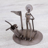 NOVICA Handmade Rustic Golf Tourney Auto Part Sculpture (Mexico)