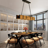 Rustic Kitchen Island Lights Wood Farmhouse Dining Room Chandelier