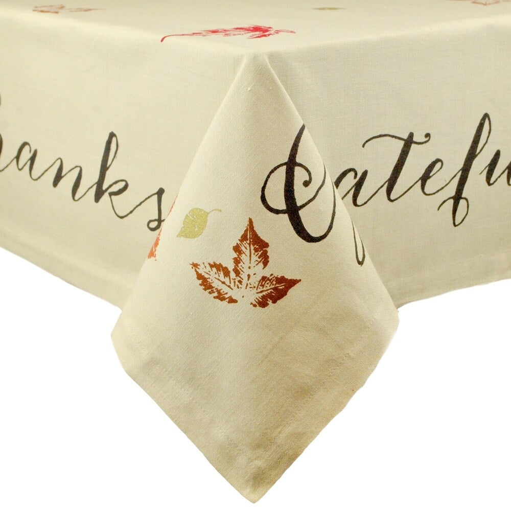 Rustic Leaves Print Tablecloth - 52 X 52"