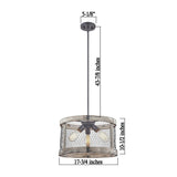 Rustic Oak Wood Pendant Light without Bulb - N/A