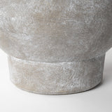 Rustic Organic Finish Whitewash Brown Ceramic Vase
