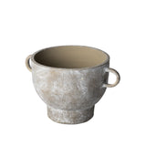 Rustic Organic Finish Whitewash Brown Ceramic Vase