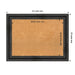 Rustic Pine Black Wood Framed Natural Corkboard Bulletin Board
