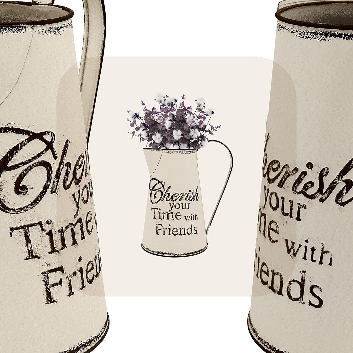 Rustic Pitcher Vases for Flowers Vintage Farmhouse Jug
