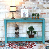 Rustic Reclaimed Wood Entryway Console Table - 46Lx8Wx28H