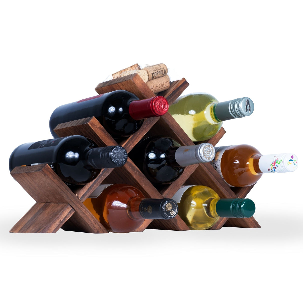 Rustic State Alella Tabletop Wine Rack with Stemware Rack
