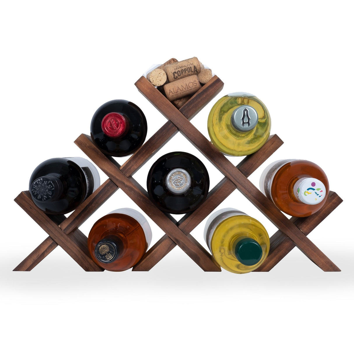 Rustic State Alella Tabletop Wine Rack with Stemware Rack