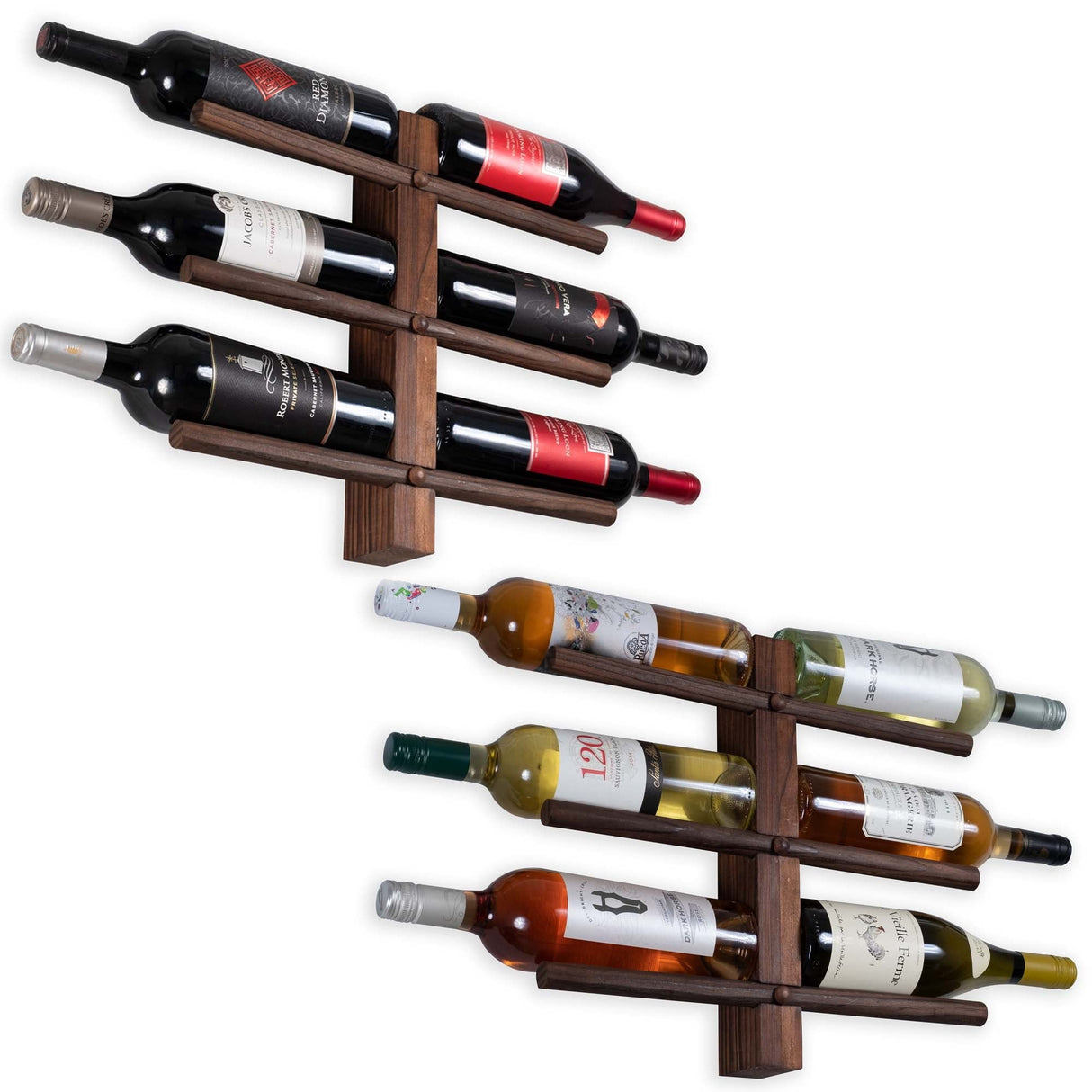 Rustic State Kuntra Wall Mounted Wine Rack Bottles