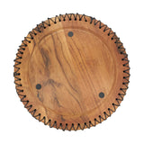 Rustic Stitched Edge Wood Charger (Set of 4)