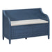Rustic Style Solid Wood Entryway Storage Bench with Safety Hinge