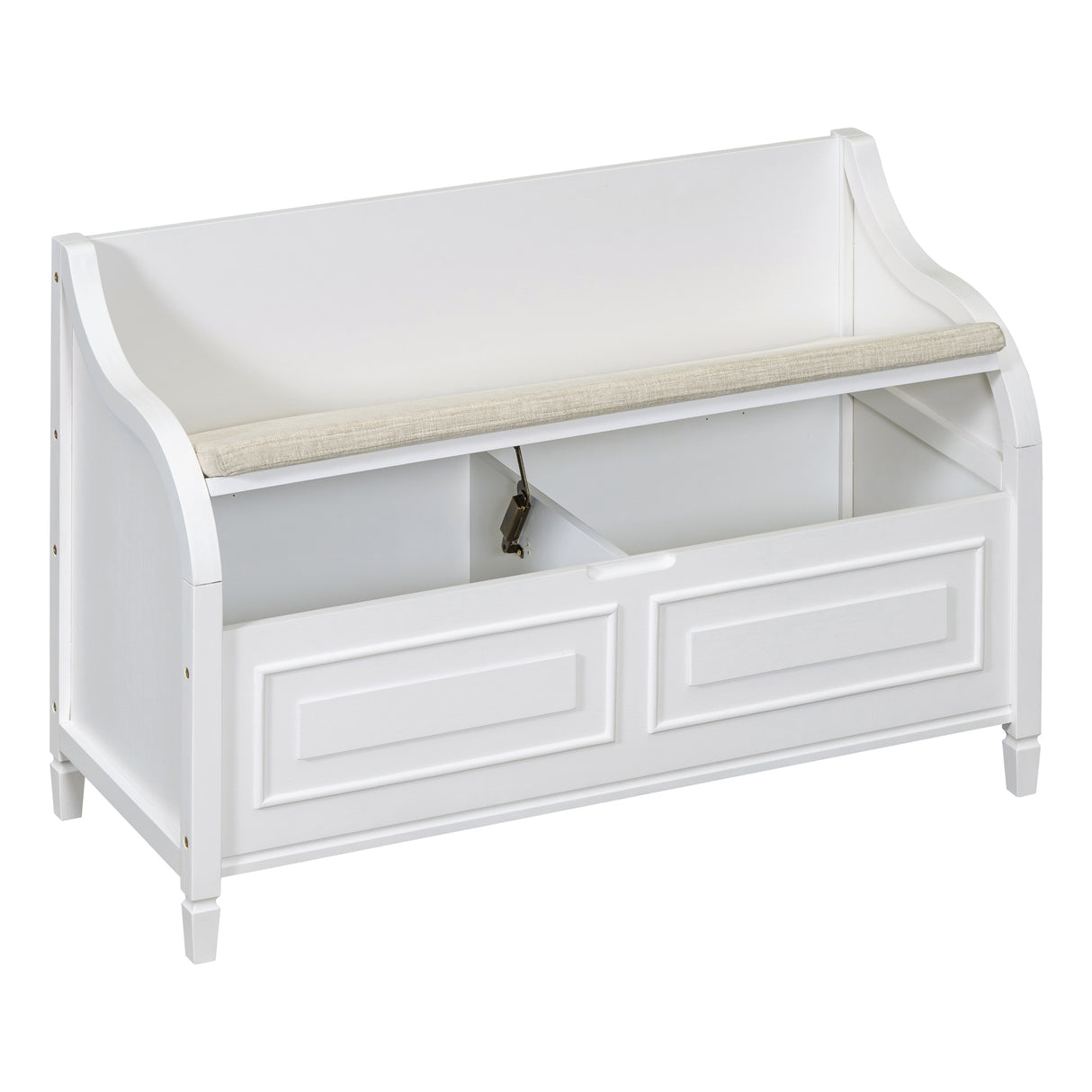 Rustic Style Solid wood Entryway Multifunctional Storage Bench