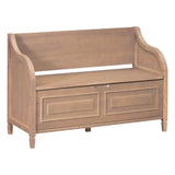 Rustic Style Solid wood Entryway Multifunctional Storage Bench