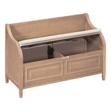 Rustic Style Solid wood Entryway Multifunctional Storage Bench
