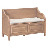 Rustic Style Solid wood Entryway Multifunctional Storage Bench