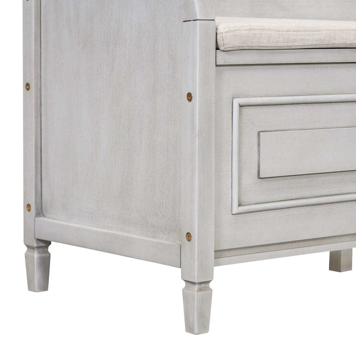 Rustic Style Solid wood Entryway Multifunctional Storage Bench