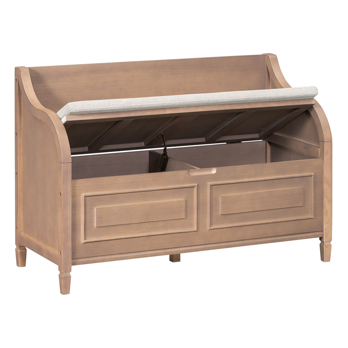 Rustic Style Solid wood Entryway Multifunctional Storage Bench