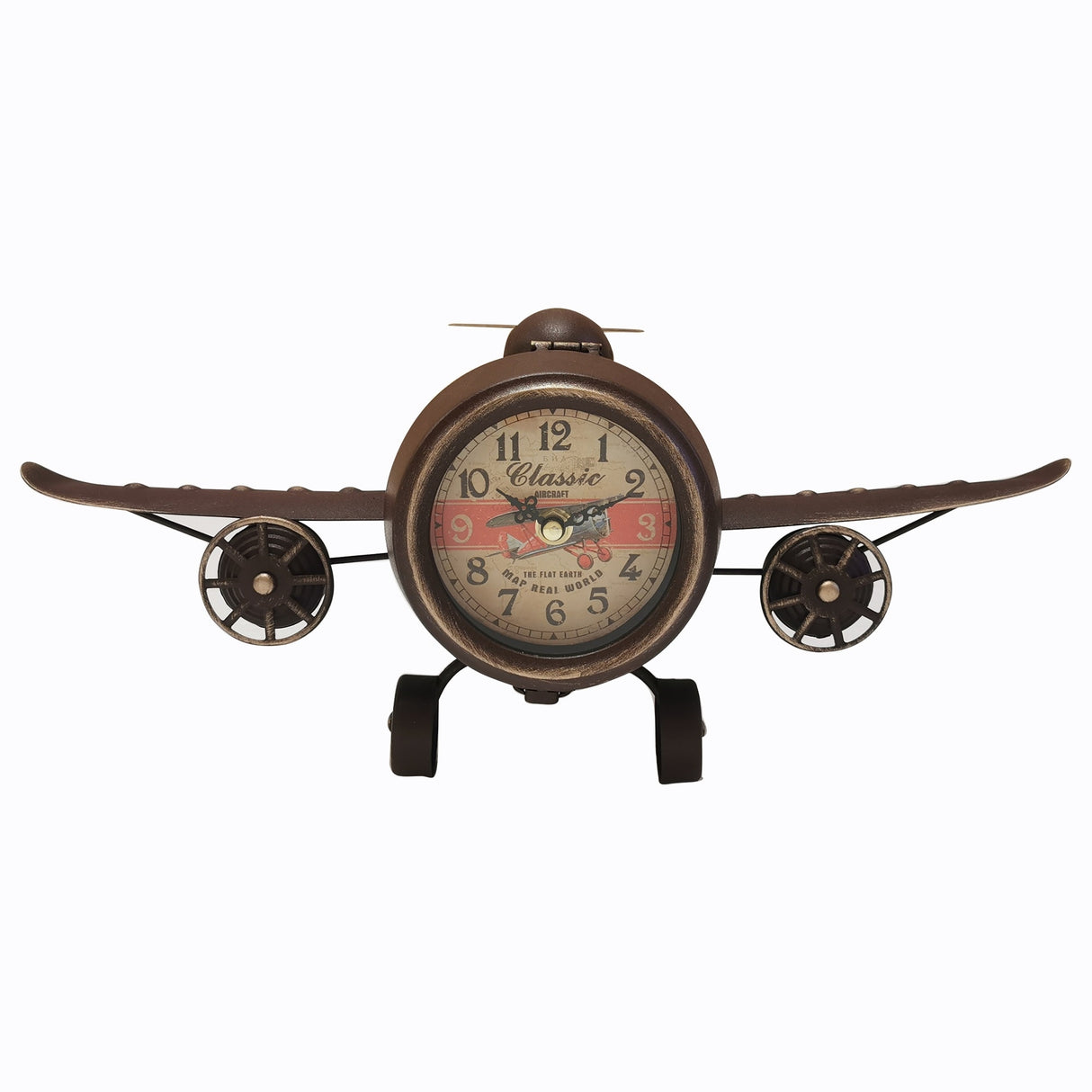 Rustic Vintage Airplace Table Clock - 17*10*8