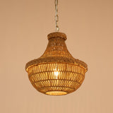 Rustic Woven Pendant Light Fixture Hanging Lamp