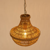 Rustic Woven Pendant Light Fixture Hanging Lamp