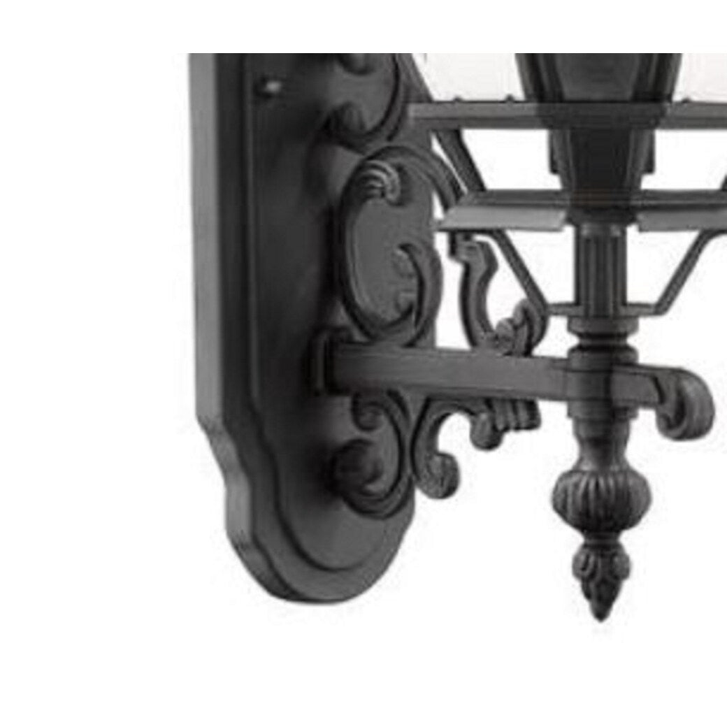 Rustic and Traditional 1 Light Outdoor Wall Light in Black