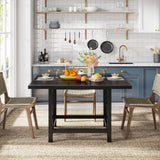 Rustic suqare dining kitchen room table for 4 ，dinner table for small space