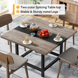Rustic suqare dining kitchen room table for 4 ，dinner table for small space