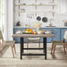 Rustic suqare dining kitchen room table for 4 ，dinner table for small space
