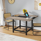Rustic suqare dining kitchen room table for 4 ，dinner table for small space