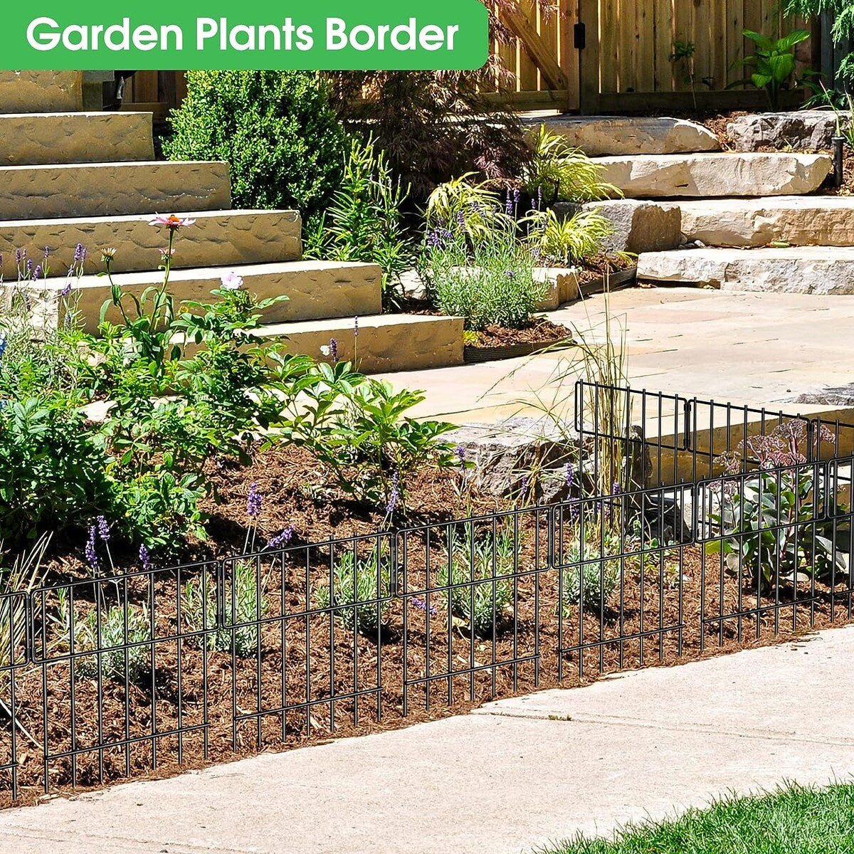 Rustproof Metal Wire Garden Border Fence, T Shape