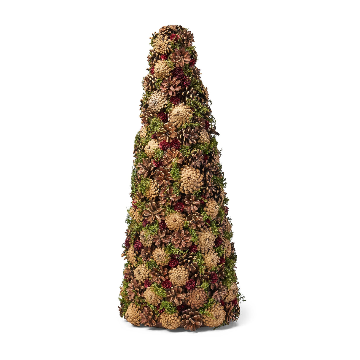 Christopher Knight Home Rutherford Pre-Decorated Pine Cone Artificial Tabletop Christmas Tree - Natural