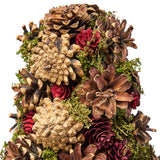 Christopher Knight Home Rutherford Pre-Decorated Pine Cone Artificial Tabletop Christmas Tree - Natural