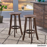 Ruthie Backless Acacia Wood Barstool (Set of 2) by Christopher Knight Home