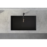 Ruvati 30 x 18 inch Granite Composite Undermount Single Bowl Kitchen Sink - Midnight Black - RVG2030BK