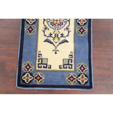Rya Sweden Oriental Floral Area Rug Hand Knotted Wool Beige - 6'3" x 3'2" runner