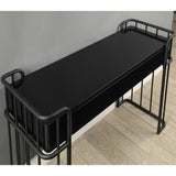 Furniture of America Ryan Industrial Black Metal 1-drawer Vanity Table