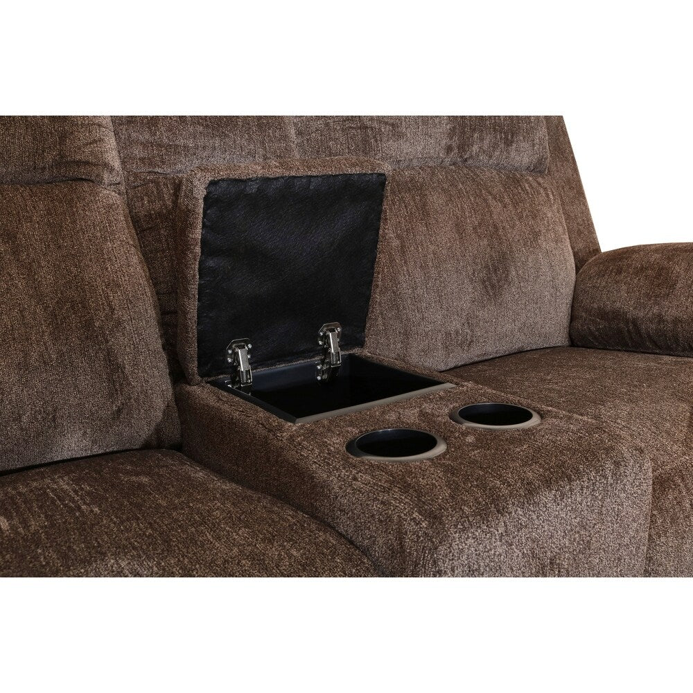 Ryder Cocoa 2-accent Pillow Dual Recliner Loveseat