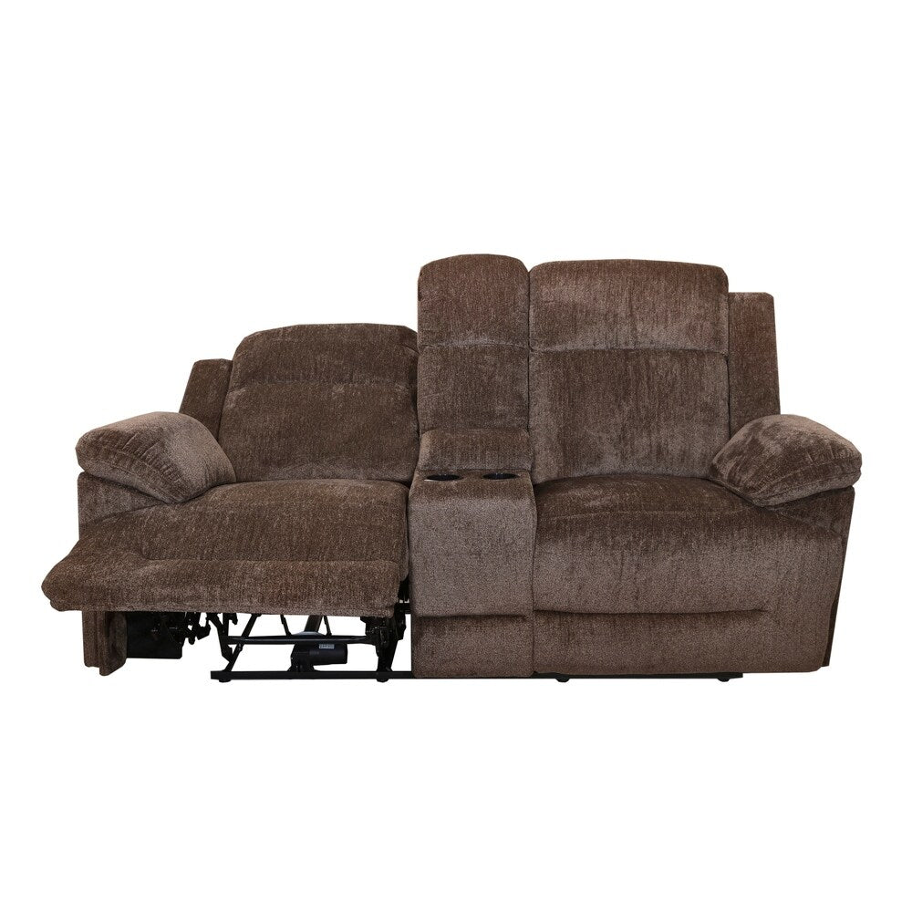Ryder Cocoa 2-accent Pillow Dual Recliner Loveseat